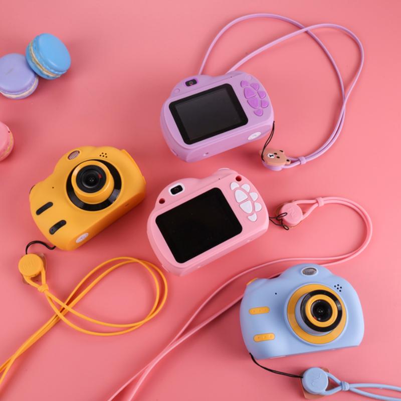 

Rechargeable Photo Video Playback Cameras Kids Toy Mini Camera Child 2.4 Inch IPS Screen Children Educational