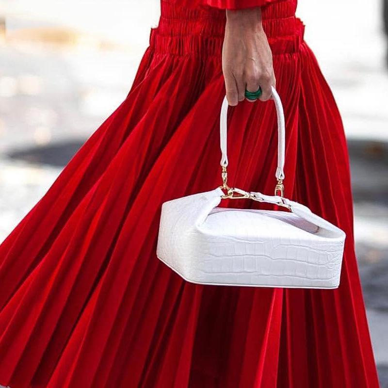 

Square Alligator Box Bags Handbags Women Retro PU Leather Shoulder Bags For Women Day Clutch High Quality Crossbody 2021, Black