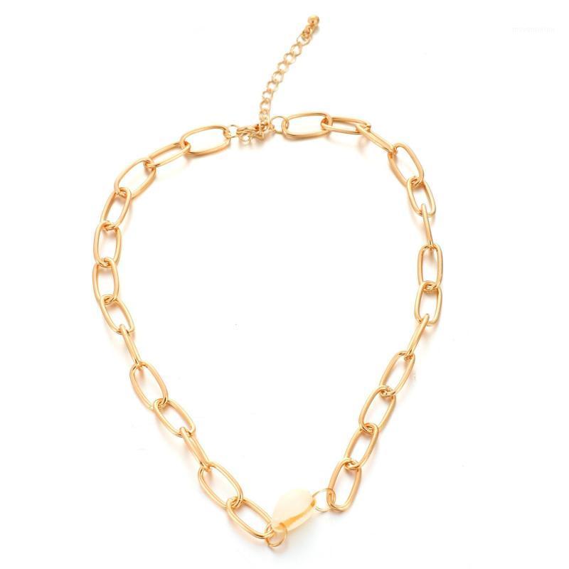 

Gold Choker Necklace for Women Hip-hop Punk Style Shell Link Chain Choker Gifts for Friends Jewelry Stainless Steel necklace1