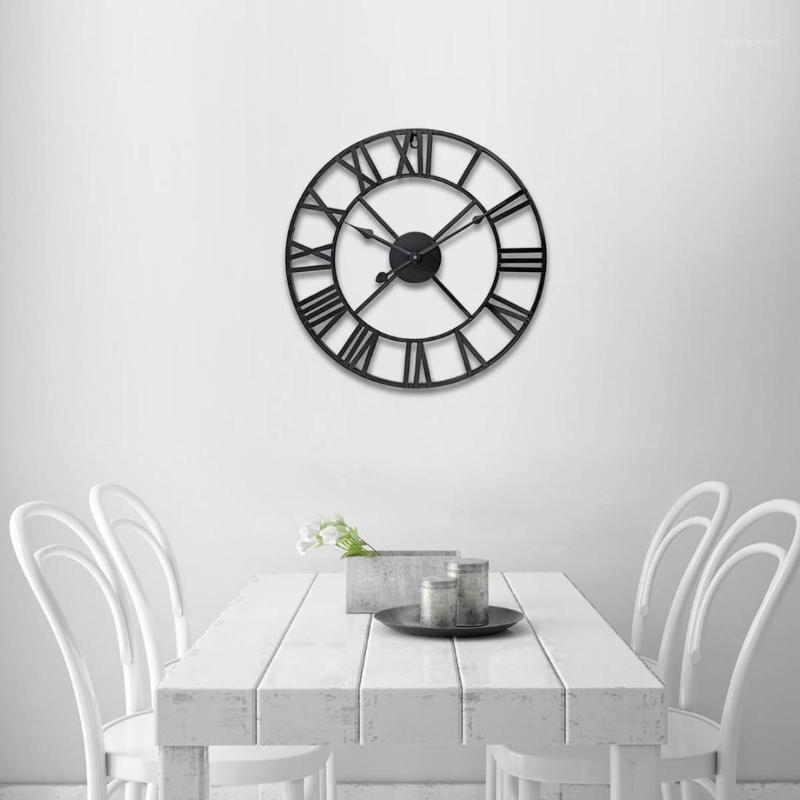 

Newest 40cm/60cm Wall Clock Vintage Home Decor Livingroom Roman Round Shape Wall DecorativeHome Decoration Accessories Clock1