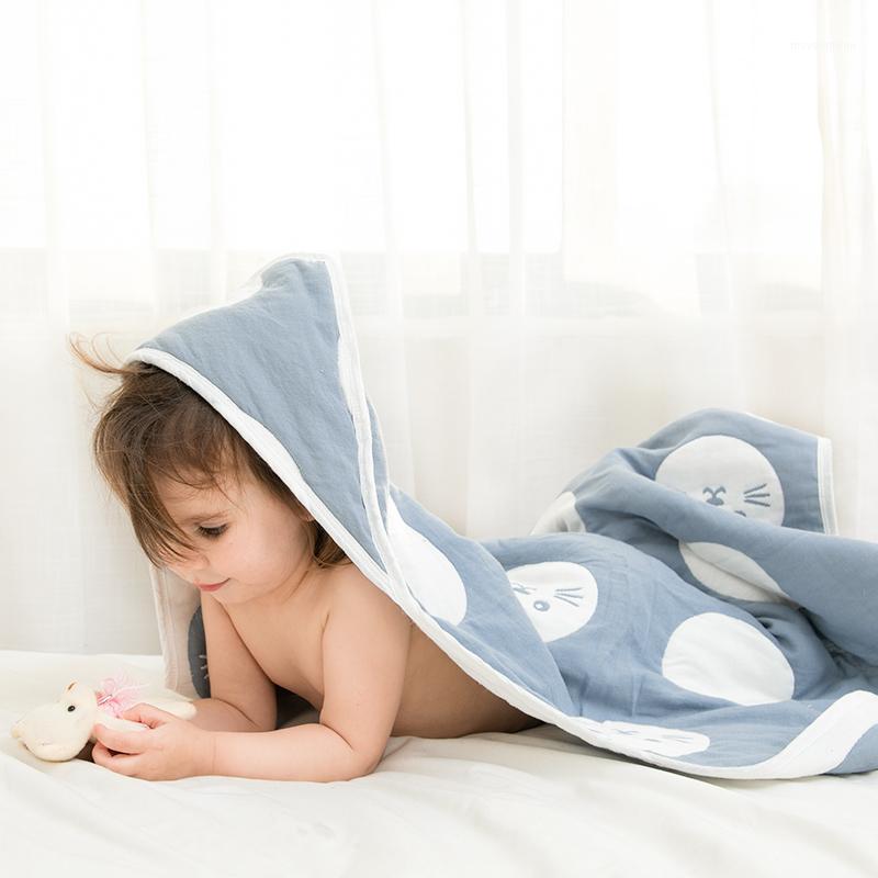 

Chun Ke Children's Bath Towel Blanket Hooded Cloak Pure Cotton Absorbent Quick-drying Baby Bathrobe Square Towel1, Pink