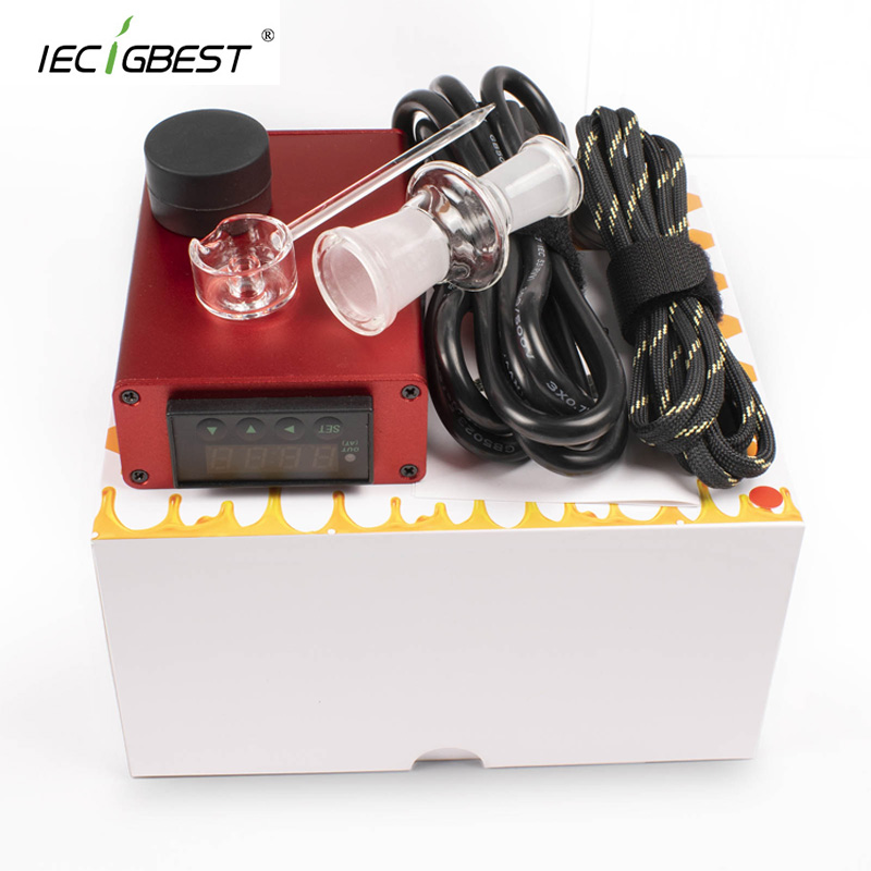 

IECIGBEST Enail Kits Electric Dab PID Temperature Control 14mm 18mm for Male Female Banger Quartz Nails 20mm Coil Heater for Glass Bong