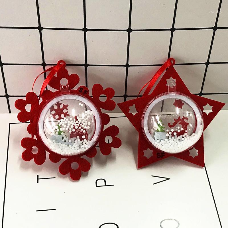 

Christmas tree pendant window counter arrangement decoration 80mm transparent ball pendant1
