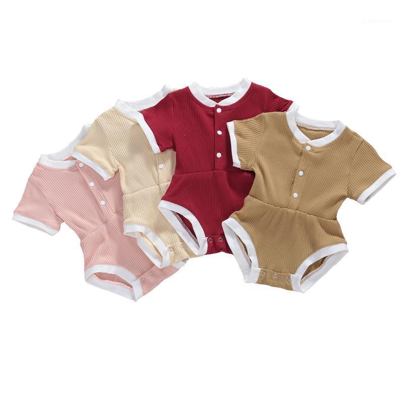 

2020 Baby Summer Clothing Toddler Baby Kids Girl Knitted Clothes Jumpsuit Ribbed Bodysuit Outfits1, Skin