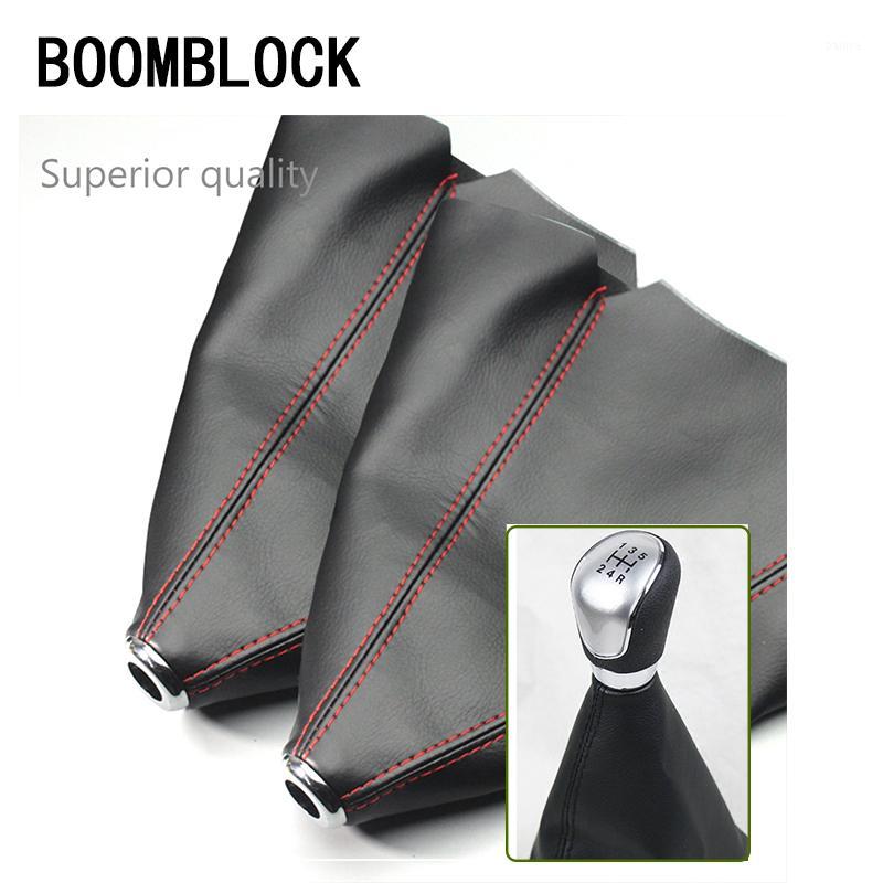 

BOOMBLOCK Genuine Leather Carbon Car Gear Shift knob Cover For Megane 2 3 Duster Logan 2006-2011 Fit1