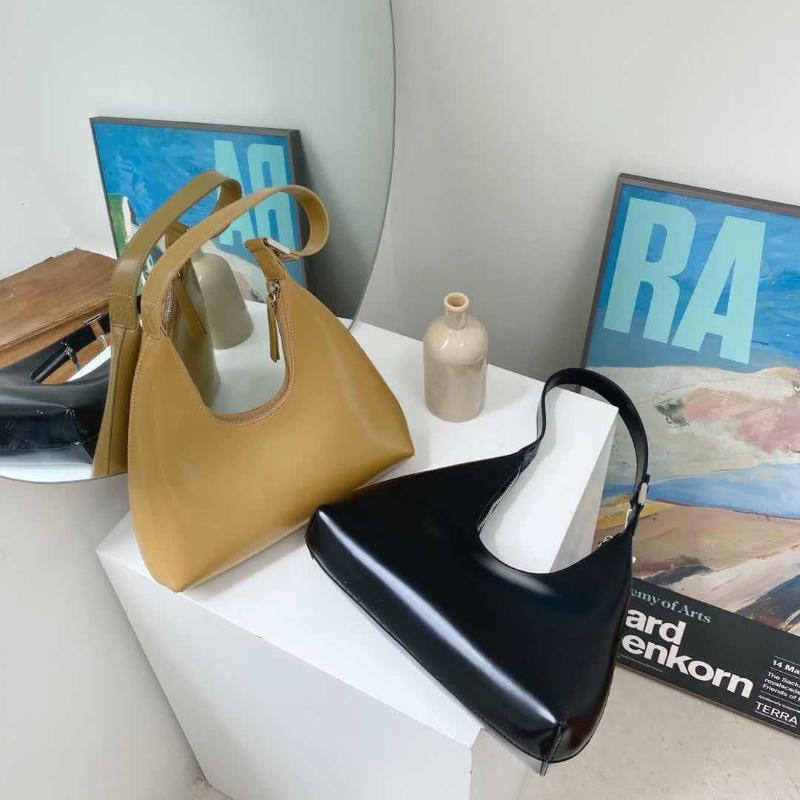 

New Fashion All-Match Baguette Bag Shoulder Bags Ladies Handbag Retro Cowhide Bag Women's small Handbag Genuine Leather, Black