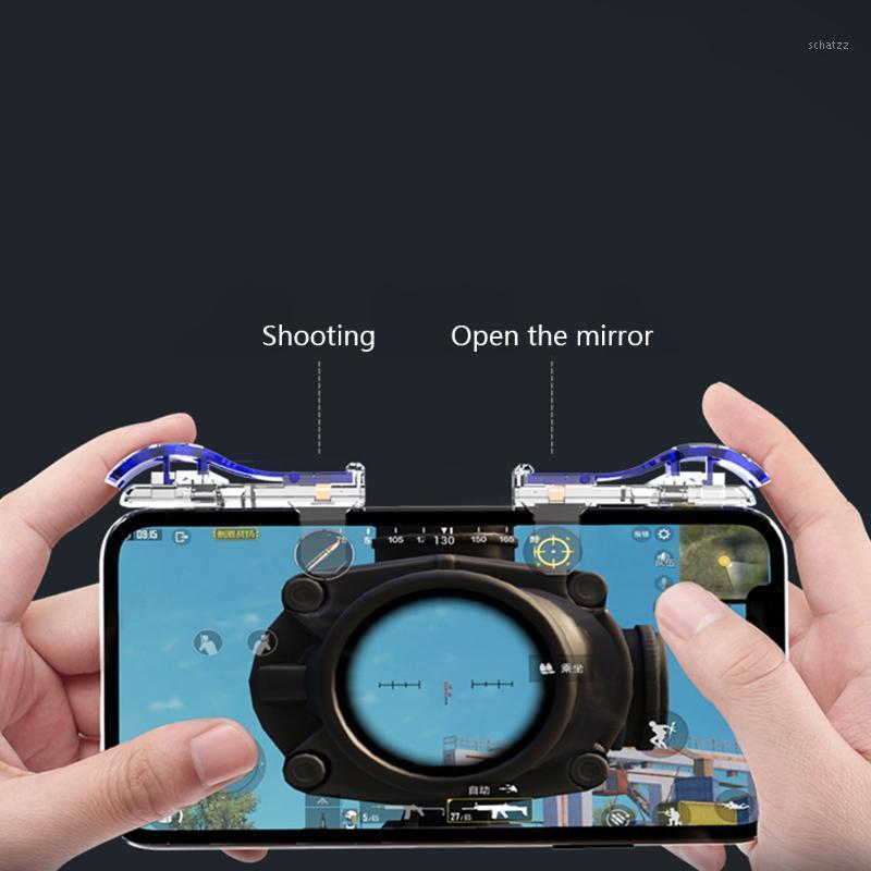 

1 Pair Gamepad Ergonomic Portable Gaming Trigger Transparent Shooter Controller Practical Smart Phone Fire Button Aim Key1