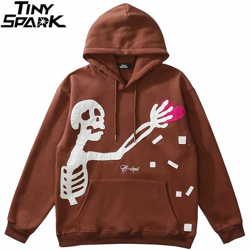 

Hip Hop Streetwear Sweatshirt Hoodie Men Human Skeleton Hooded Pullover Autumn Harajuku Cotton Fleece Sweat Shirt Hoodie 220114, A144edw49 beige