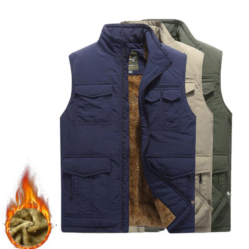 

Men's Hiking Sleeveles Vests Winter Outdoor Sports Camping Climbing Sleeveless Jackets Photography Fishing Waistcoat, Black