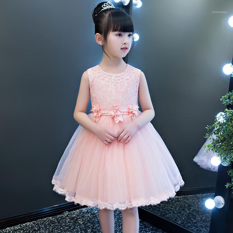 

Fashion Beading White Pink Flower Girl Dresses Halloween Ball Gown Kids Flowers Flowers Holy Communion Dresses Vestidos for Girl1