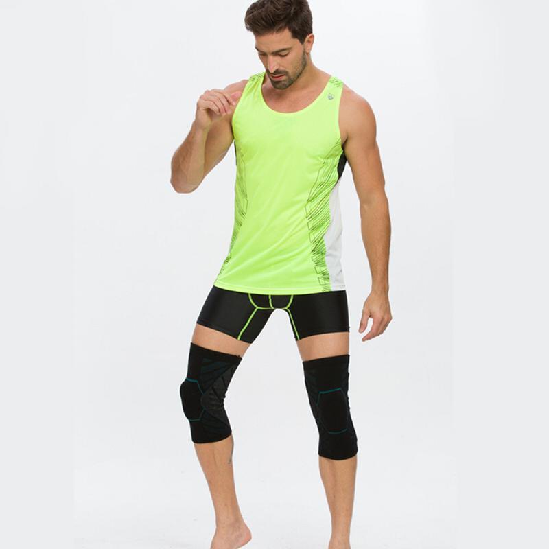 

1PCS Nylon Sport Fitness Running Cycling Knee Support Braces Elastic Compression Knee Pad Sleeve For Basketball Volleyball1, Orange