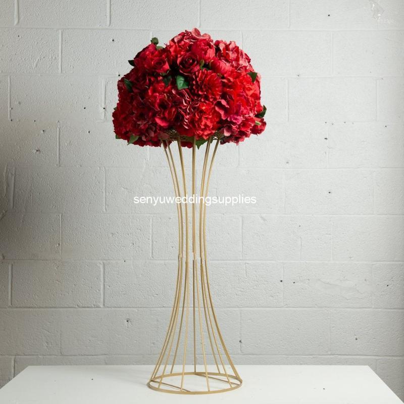 

new style 4pcs)Wholesale Metal Chandelier Flower Stand Centerpiece For Wedding Table senyu18021