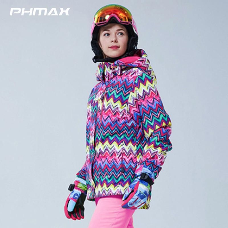 

PHMAX Brand Female Ski Jacket Winter Windproof Skiing and Snowboarding Jacket Women Keep Warm Outdoor Snow Skating Clothing, Women jacket