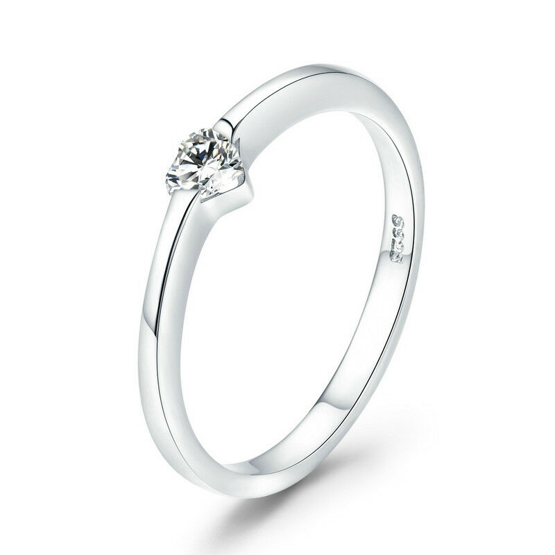 

Fashion Women Simple Grace Authentic 925 Sterling Silver Engagement Ring Size6-9 For Valentine's Day Gifts