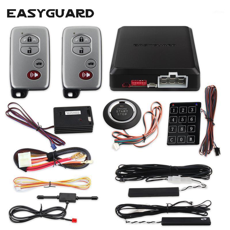 

EASYGUARD PKE alarm system car remote engine start keyless go system touch password entry vibration alarm push button start1