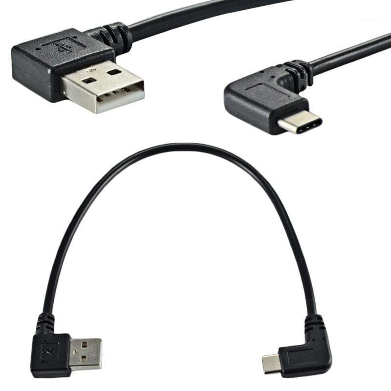 

Double elbow Type-C USB to USB-A male USB3.1 Type C Male 90 Degree Left Right Angled connector short 25cm for Power bank cable1