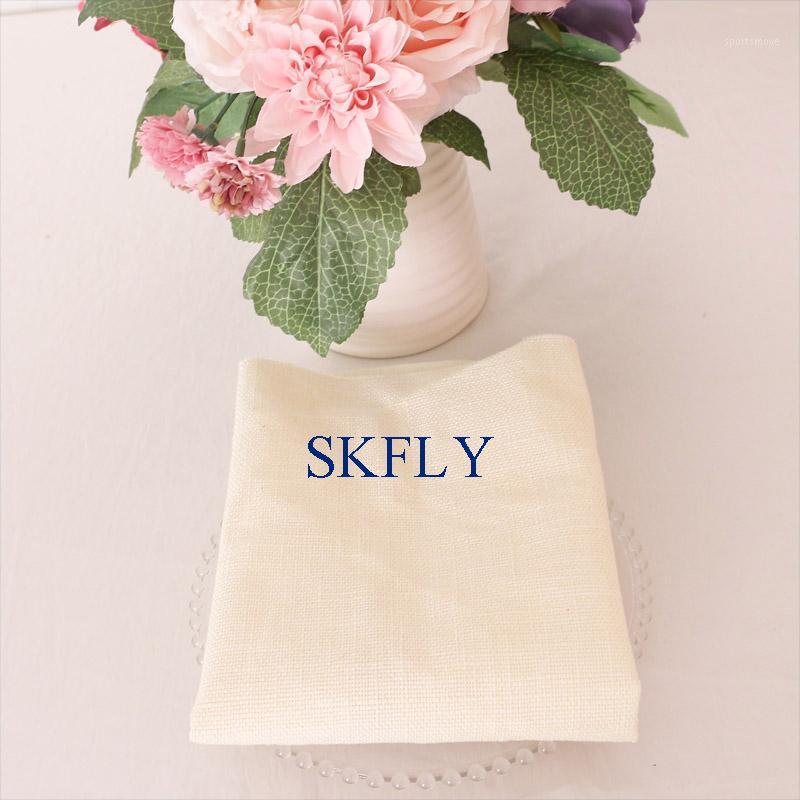 

NP005 custom made home or wedding decoration 40cm*40cm dark ivory coton burlap table napkin1
