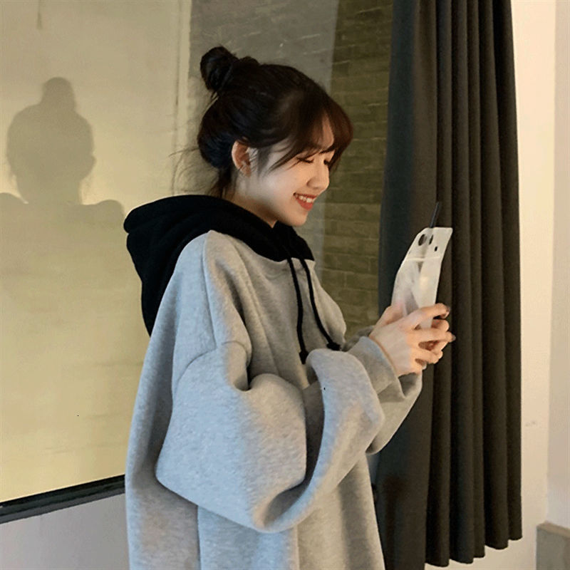 

2021 Women's Blouse Autumn and Winter New Tide Plus Thick Velvet Loose Size Fat Mm 150.00kg Thin Hood Warm Coat 4QEM, Blue