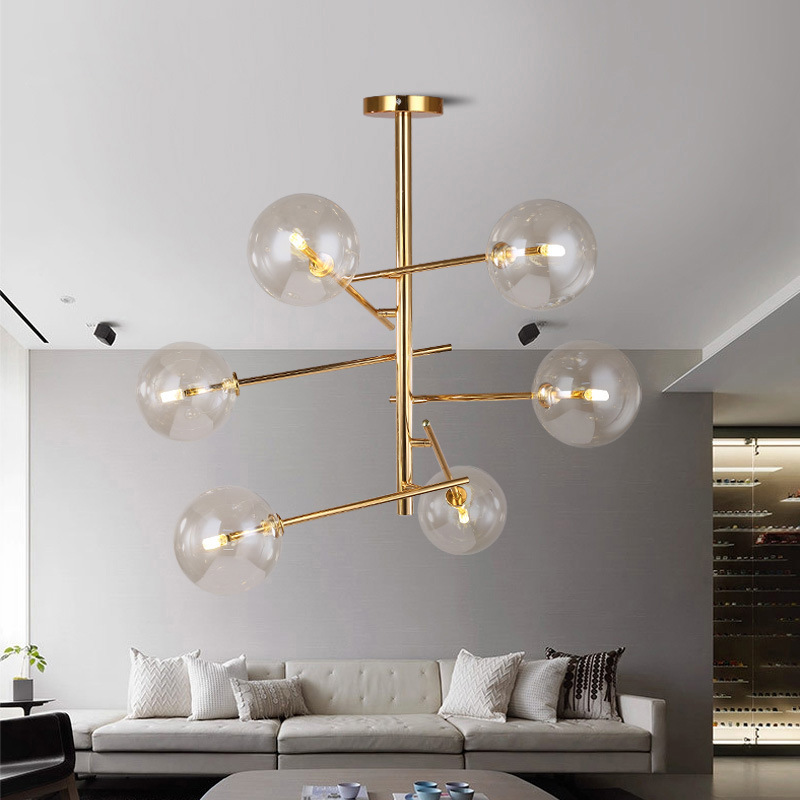 

italian design lamp glass ball bubble chandelier for livingroom Diningroom kitchen Island Black Rose Gold light