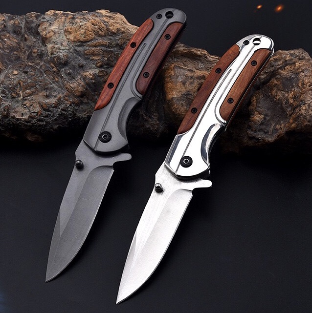 

Tactical Knives Browning DA43 Steel Blade Wood Handle Camping Tool Folding Hunting Knife Survival Knife 1pcs free shipping