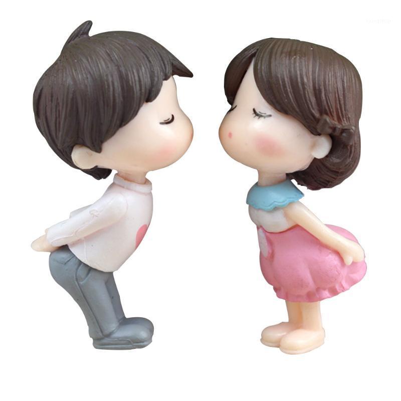 

1 Pair Dolls DIY Cute Ornament Garden Desktop Figurine Home Decoration Romantic Couples Miniature Boy And Girl Lovers Resin1
