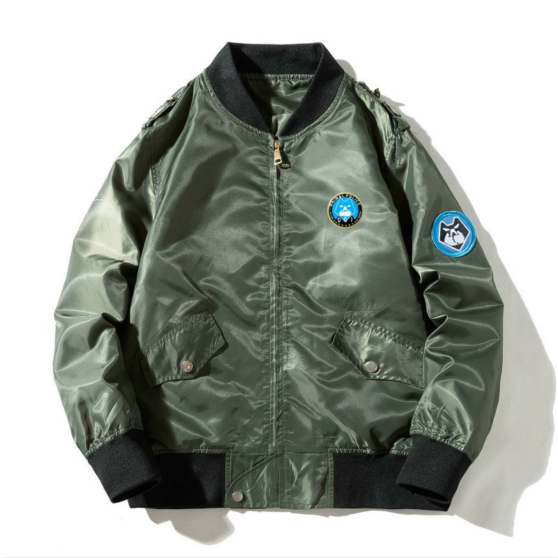 

2021 New Area Dos Homens Mulheres Curtas Crach Jaqueta De Beisebol Outono Primavera Juventude Casal 2V2D, Armygreen