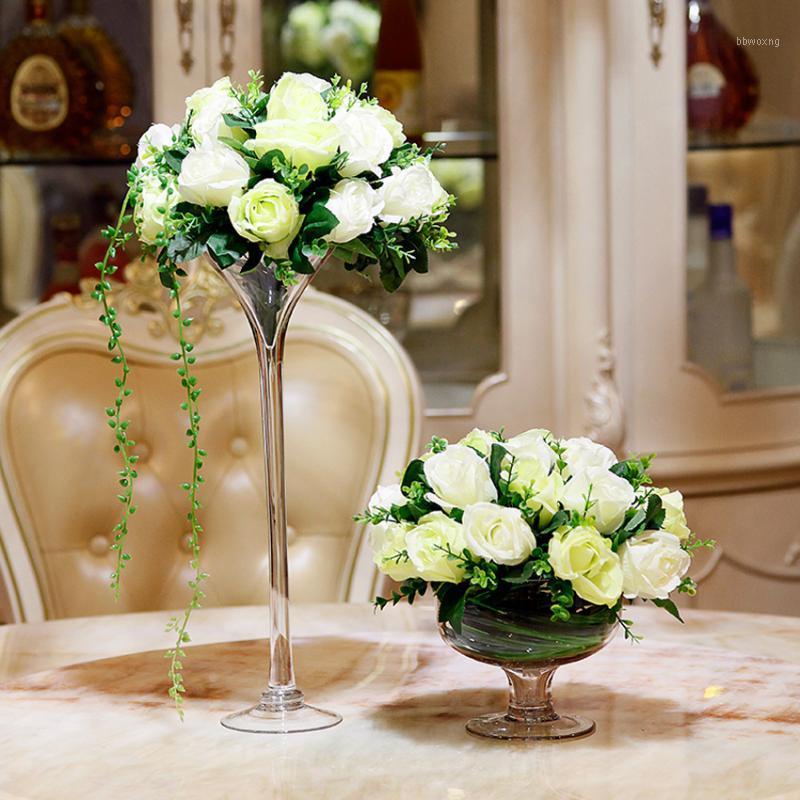 

Creativity Glass Vase Wedding road leader transparent Tall vase Tabletop terrarium glass containers creative decoration J1