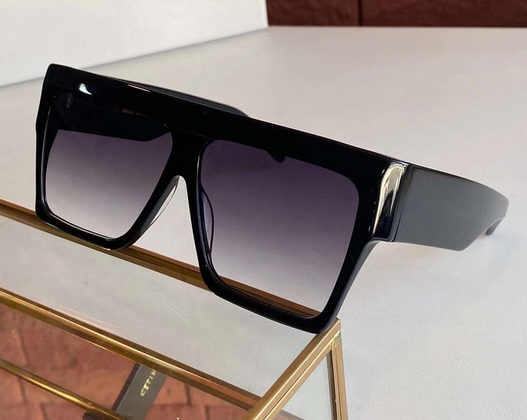 

Rectangle Flat Top Sunglasses Black Grey Shaded Glasses 40030 unisex Fashion Sunglasses UV protection Eyewear with box, White;black