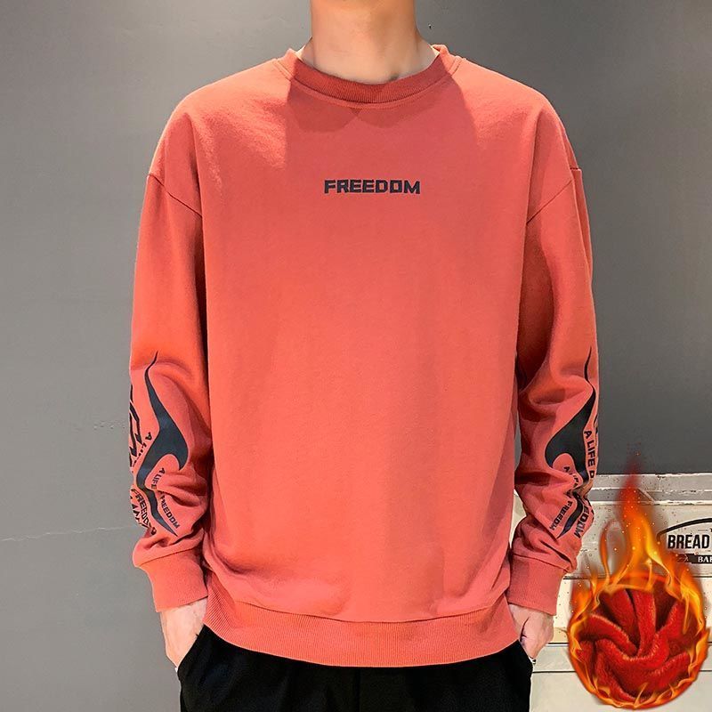 

2021 New Masculine Nightgown Male Top Winter Around Neck Long Shirt HNLF, Black