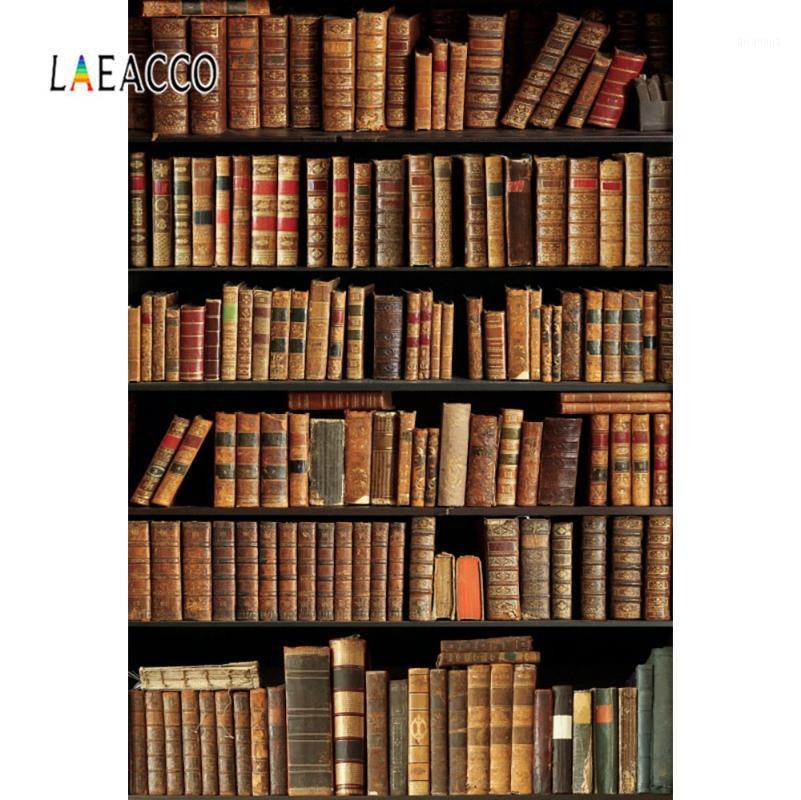 

Laeacco Vinyl Backdrops For Photography Old Wooden Bookshelf For Books Library Study Home Decor Photo Backgrounds Photo Studio1