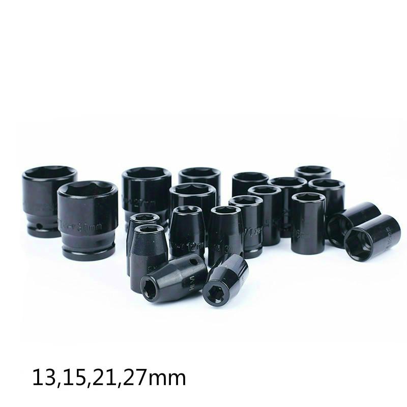 

1/2" 13,15,21,27mm Air Socket Adopter Universal Pneumatic Socket Wrench Head for Electric Impact Wrench Air Impact Wrenches