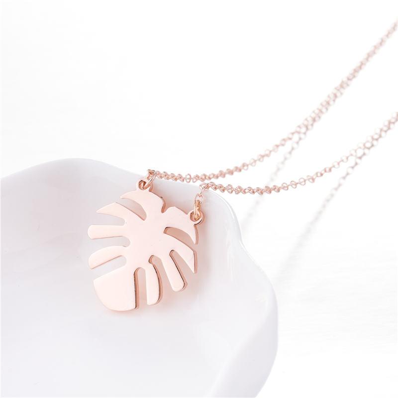 

Trendy Tropical Palm Leaf Statement Necklace for Women Boho Hawaiian Charm Choker Necklaces & Pendants Beach Jewelry