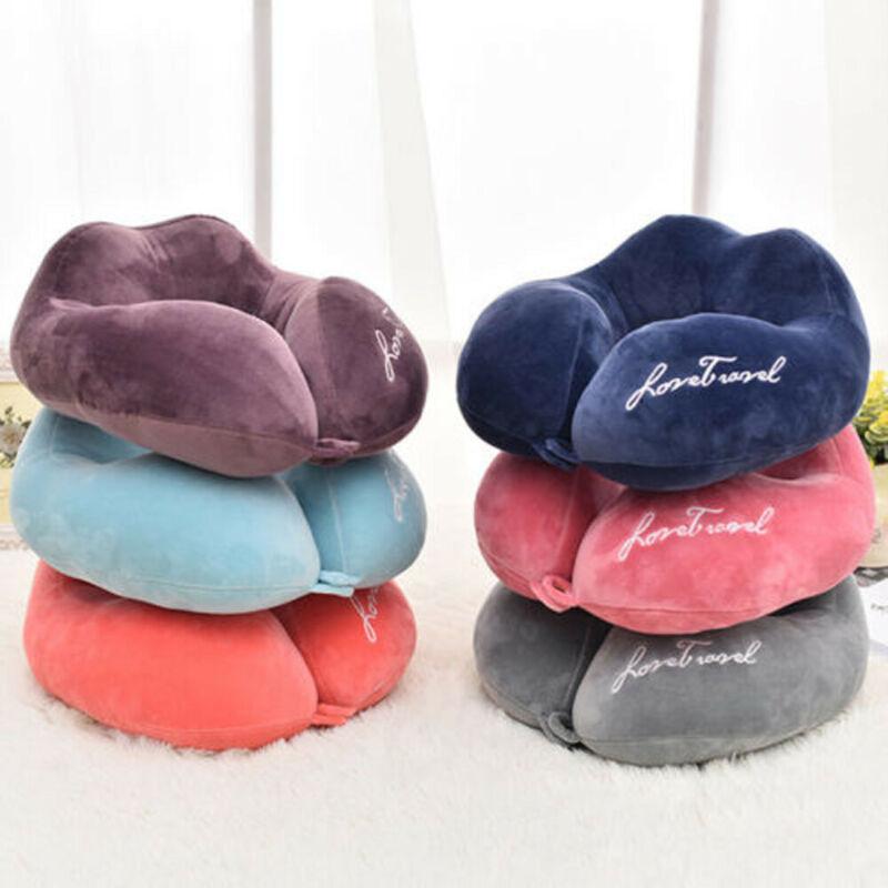 

Memory Foam Rebound U -Shaped Travel Pillow Neck Support HeadRest Car Cushion US