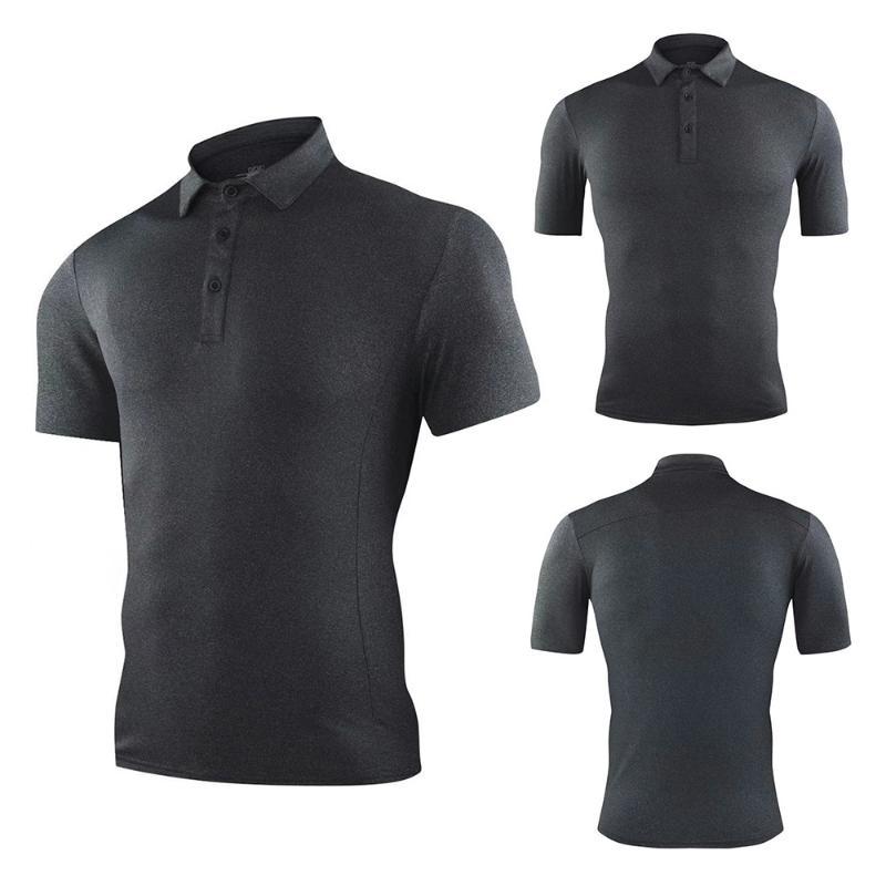 

2020 man's T-shirt male summer classic Polyester short sleeve shirt male casual solid t-shirts golf tops business t shits shirt, White