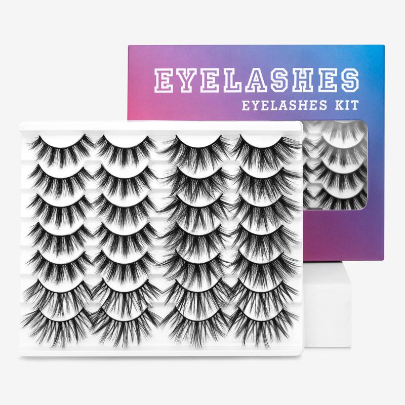 

ISEEN 5/14 Pairs False Eyelashes 3D Mink Lashes Natural Volume Fake Lashes Makeup Eyelash Beauty Extension Tools maquillaje