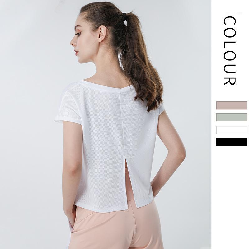 

Sport Top Fitness Women Mesh Sport Shirt Breathable Yoga Shirt Summer Yoga Top Gym Women Breathable Clothes Fitness Mujer1, Red