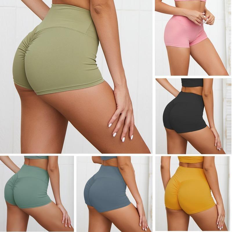 

High Waist Sexy Seamless Yoga Shorts Scrunch BuGym Running Energy Shorts Athletic Fitness Sports Workout Leggings Briefs Hot1, Black
