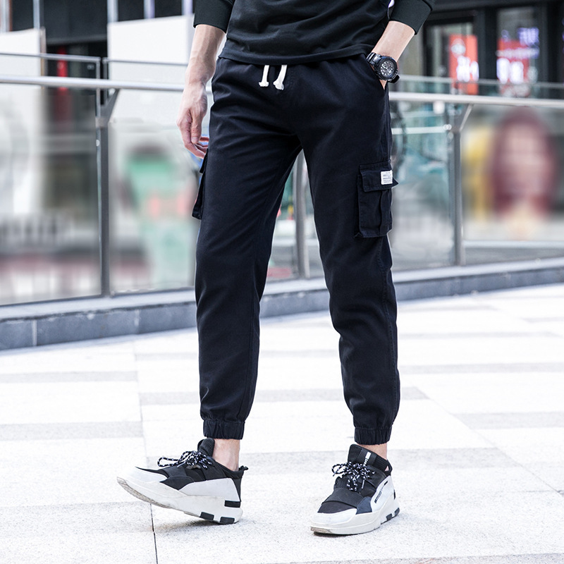 mens cargo pants with drawstring bottoms