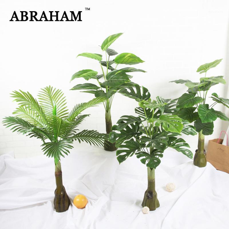 

85cm Tropical Monstera Large Artificial Tree Fake Plastic Palm Tree Green Plant Plastic Turtle Leafs For Home Wedding Decoration1, 85cm b