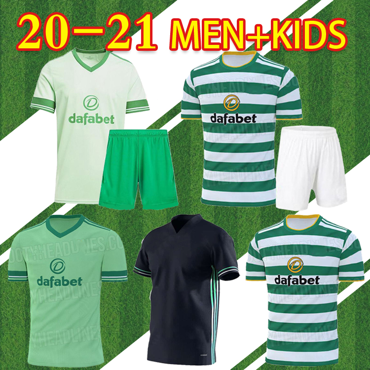 

Celtic Men kids Soccer Jerseys McGREGOR GRIFFITHS 20 21 DUFFY FORREST BROWN CHRISTIE EDOUARD BAYO Home Football Shirts Suit, Black;yellow