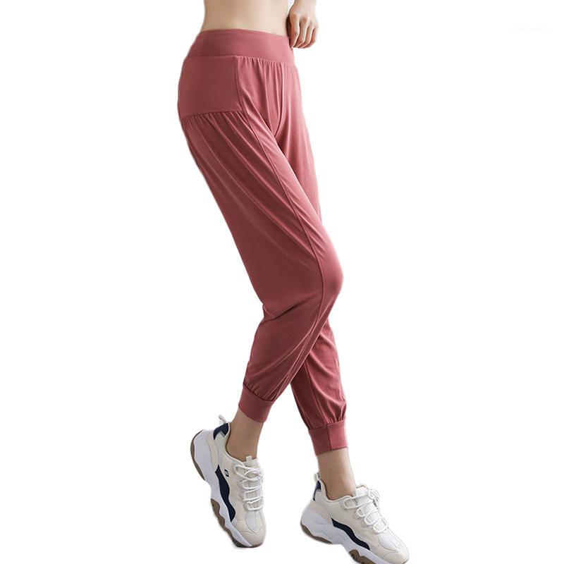 

Drop shipping wholesale Loose and fast drying Binding feet long pants yoga leggings1, Red