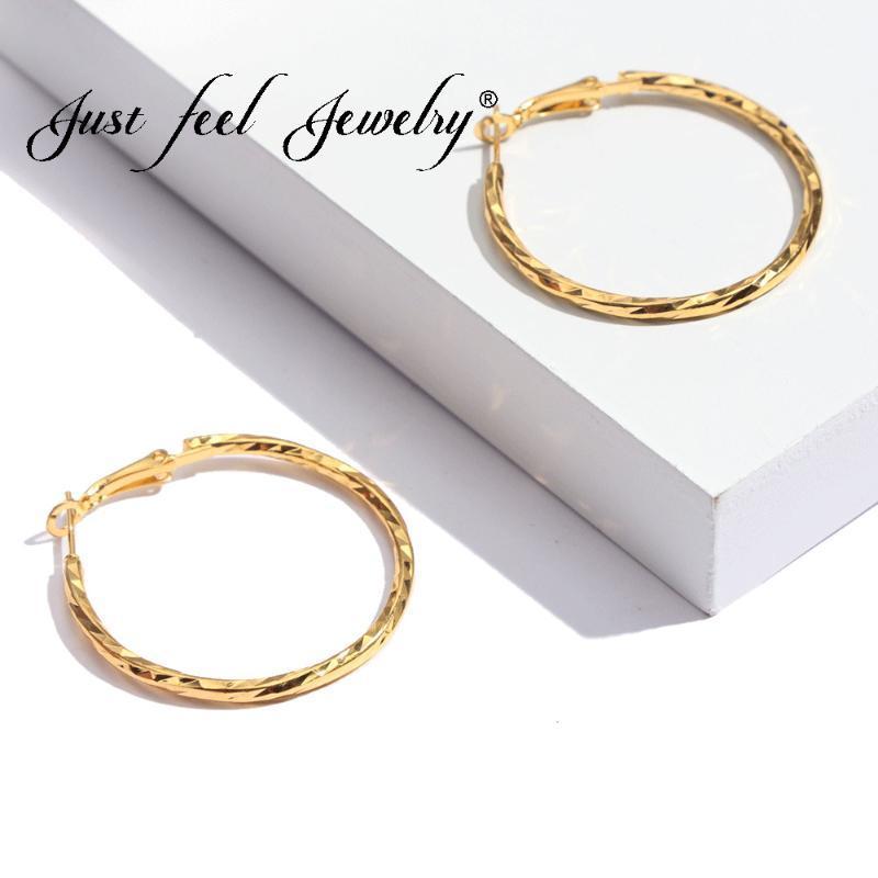 

JUST FEEL 2020 new Punk Circle Hoop Earrings Women New Design Jewelry Gold Color Brincos Stylish Boho Summer Party Bijoux Gifts1
