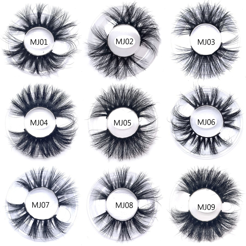 

Luxury grade 100% mink lashes 3d 25mm fluffy mink eyelashes 18 types Natural Handmade False Lashes 100% Real Mink Fur Eyelashes