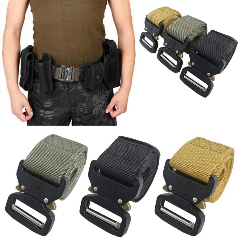 

Tactical Sport Belt Nylon Men Army Tactical Belt Outdoor Combat Belts Knock Off Survival Waist Gear Dropship, 04