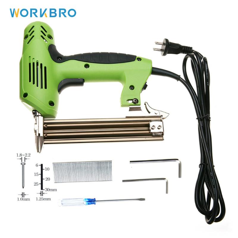 

WORKBRO 2 In 1 Nail Gun Framing Tacker Electric Nails Staple Gun 220V 1800W Power Tool Stapler for Furniture Woodwork Tool