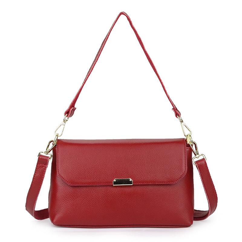

First layer leather women's bag fashion soft leather cross Bag Shoulder, Black