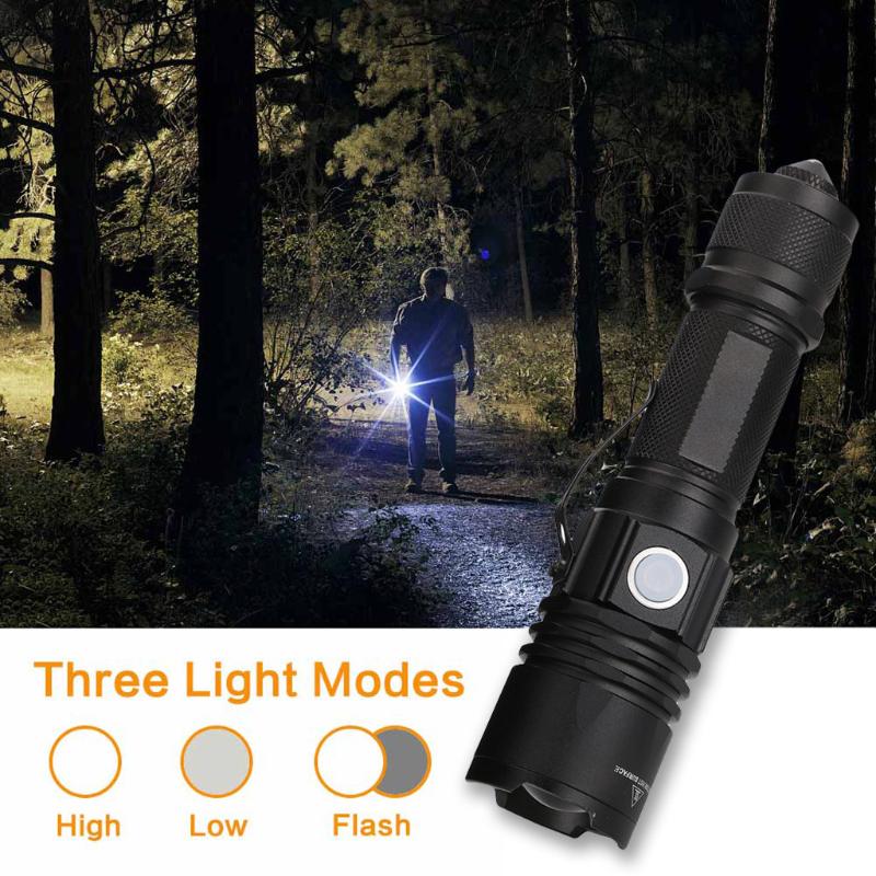 

Rechargeable Led Tactical With Attack Heads Safety Hammer Led Torch Light Linterna Ultra Bright Torch Camping Light