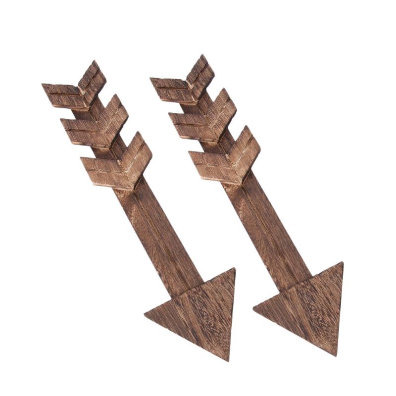 

2pcs Retro Wooden Arrow Hanging Creative Personality Arrow Wall Decoration Hanging Ornament for Bar Restaurant Cafe