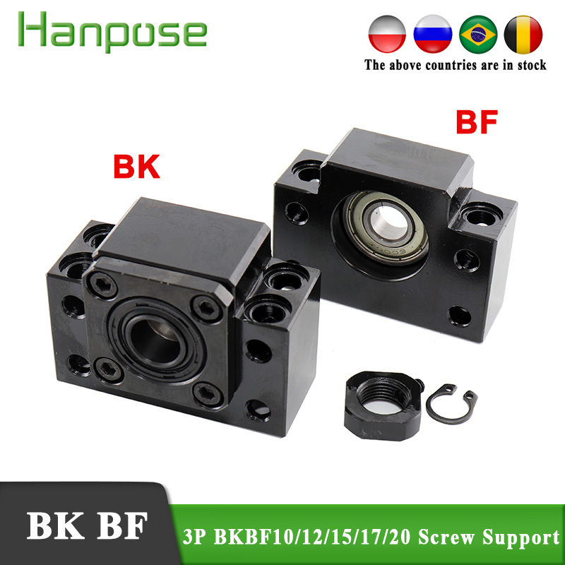 

SFU1204 Ball Screw End Support CNC parts BK10 BF10 Ball screw stepper motor guide rail accessories for CNC milling machine