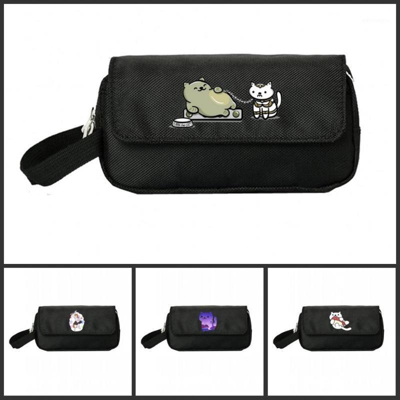 

Neko Atsume Pencill Case Women Cosmetic Cases Makeup Bag Child Girls student Double pencill Bag Handbag gift1, 28
